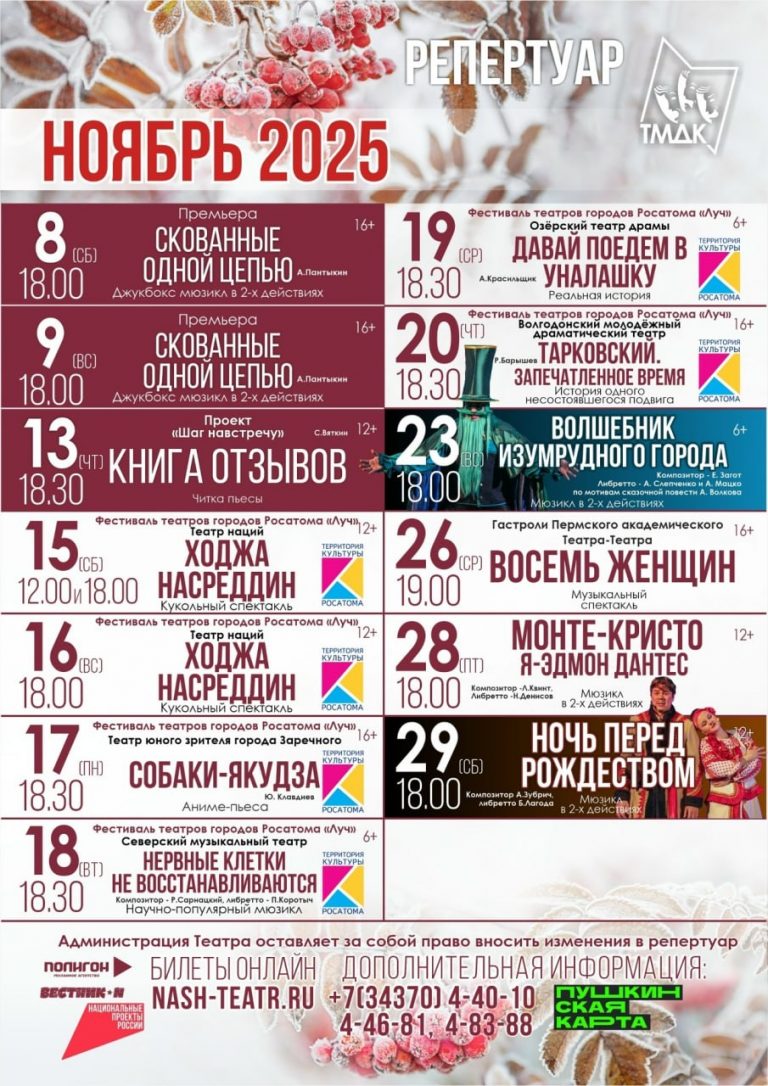 ТМДК. НОЯБРЬ 2025