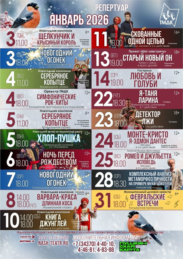 ТМДК. ЯНВАРЬ 2026