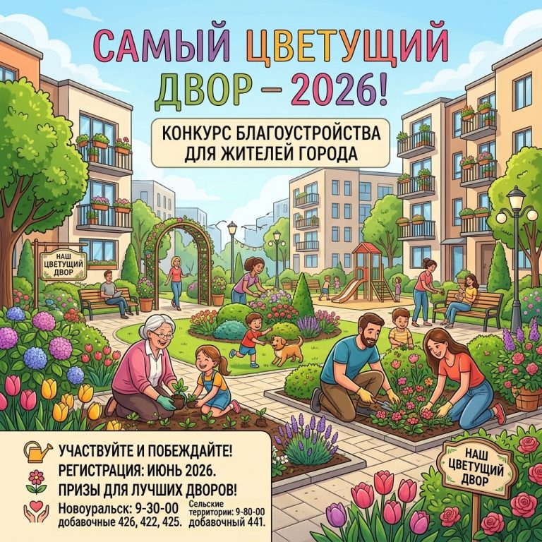 Самый цветущий двор — 2026! Конкурс благоустройства в Новоуральске